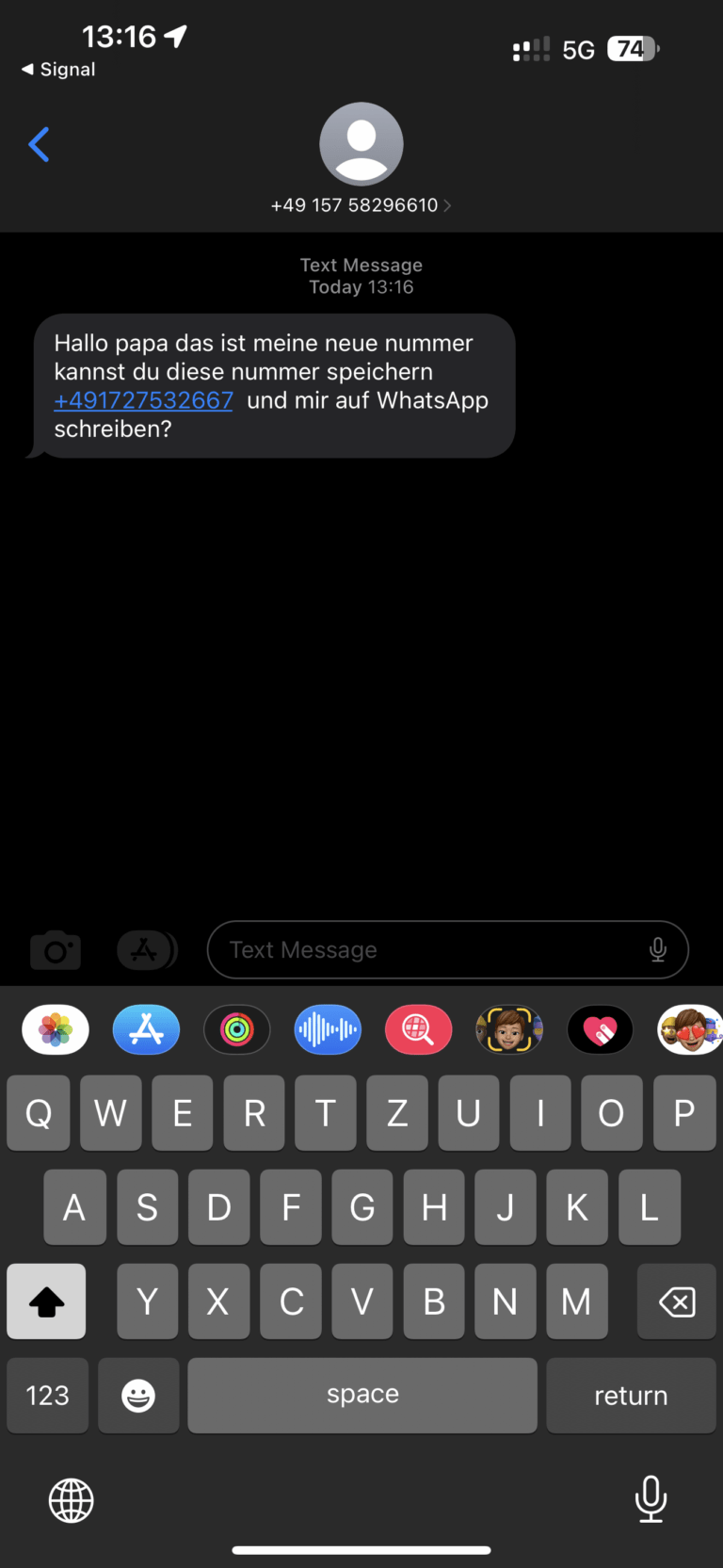 Screenshot eines SMS-Betrugs: Digitale Taschendiebe nutzen Phishing-Nachrichten