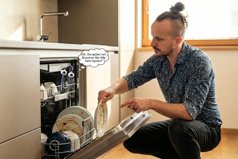 Sebastian Winkler mit der Geschirrspüler-Analogie für unnötige Prozesse im Business